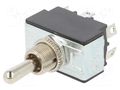 Switch: toggle; Pos: 3; DPDT; ON-OFF-ON; 21A/14VDC; TB/TB1; 50mΩ; 17N SWITCH COMPONENTS TB1-2F-DC-5