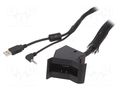 USB/AUX adapter; VW; Jack 3,5mm 4pin socket,USB A socket ACV 44-1324-001