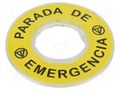 Label; Harmony XB4; Ø22mm; yellow; Dim: Ø60mm SCHNEIDER ELECTRIC ZBY9420