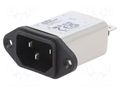 Connector: AC supply; socket; male; Inom: 1A; Ir: 310uA; 250VAC; 12mH SCHAFFNER FN9222-1-06