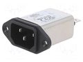 Connector: AC supply; socket; male; Inom: 6A; Ir: 310uA; 250VAC SCHAFFNER FN9222-6-06