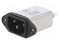 Connector: AC supply; socket; male; Inom: 3A; Ir: 310uA; 250VAC; 1MΩ SCHAFFNER FN9222R-3-06