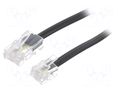 Cable: telephone; RJ11 plug,RJ45 plug; 10m; black GOOBAY TEL-RJ45/11-BK/10