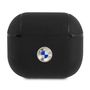 BMW BMA3SSLBK AirPods 3 cover black / black Geniune Leather Silver Logo, BMW 3666339009427 3666339009427