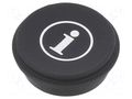Button; round; Ø21mm; black; 09 EAO 09-0S12.2760