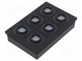 Keypad: plastic; LED; Rcont max: 10000mΩ; 6.5N; -40÷85°C; 09 EAO 09-0075.3132