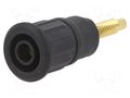 Connector: 4mm banana; socket; 32A; 1kV; black STÄUBLI BI-SEB4-G-21