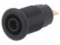 Connector: 4mm banana; socket; 1kV; 24A; Cutout: Ø12.2mm; black STÄUBLI BI-SLB4-F-21
