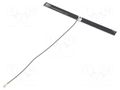 Antenna; 2G,3G,4G,GSM,LTE; 1.2dBi,4dBi,5.6dBi; glued; MC137; U.FL 2J Antennas P0424P015MC137UFL