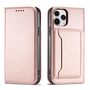 Magnet Card Case for iPhone 12 Pouch Card Wallet Card Stand Pink, Hurtel 5907769342233 5907769342233