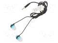 Headphones with microphone; black,blue; Jack 3,5mm; in-ear; 1.2m GEMBIRD MHS-EP-002