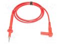Test lead; 20A; probe tip,angular banana plug 4mm; Urated: 1kV MUELLER ELECTRIC BU-4062-N-39-2