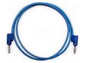 Test lead; 15A; banana plug 4mm,both sides; Urated: 1kV; blue MUELLER ELECTRIC BU-PB18-6