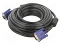 Cable; D-Sub 15pin HD plug,both sides; black; 10m; Øcable: 8mm VCOM CG341AD-10.0