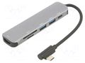 Adapter; USB 3.0; nickel plated; 0.15m; black; 4K,UHD 2160p; PVC VCOM CU4282A