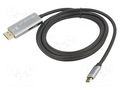 Adapter; DisplayPort 1.4,USB 3.0,USB 3.1; gold-plated; 1.8m VCOM CU480MCPD-1.8