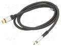 Cable; Thunderbolt 3,USB 4.0; USB C plug,both sides; 1.2m; PVC VCOM CU560-1.2