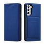 Magnet Card Case Case for Samsung Galaxy S22 + (S22 Plus) Pouch Wallet Card Holder Blue, Hurtel 5907769342738 5907769342738