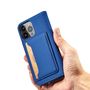 Magnet Card Case Case for Samsung Galaxy S22 Ultra Cover Card Wallet Card Holder Blue, Hurtel 5907769342776 5907769342776