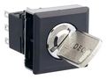 KEY OPERATED SW, SPDT, 0.1A, 125V, 90DEG LBW7K-2ST1B
