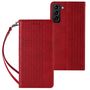 Magnet Strap Case Case for Samsung Galaxy S22 Pouch Wallet + Mini Lanyard Pendant Red, Hurtel 9145576250617 9145576250617