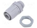 Straight terminal connector; Thread: PG,outside; polypropylene HELLERMANNTYTON FG19-PG13-PP-GY