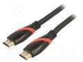 Cable; HDMI plug,both sides; PVC; 3m; black; HDMI 1.4; Core: Cu VCOM CG525-R-3.0