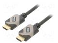 Cable; HDMI plug,both sides; PVC; HDCP 2.2,HDMI 2.1; 3m; black VCOM CG805-G-3.0