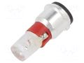 LED lamp; red; SX3s; 24÷28VDC; No.of diodes: 1; 3mm; -40÷85°C MARL 202-301-23-38