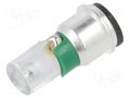 LED lamp; green; SX3s; 24÷28VDC; No.of diodes: 1; 3mm; -40÷85°C MARL 202-324-23-38
