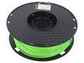 Filament: PLA+; 1.75mm; green; 195÷235°C; 1kg GEMBIRD 3DP-PLA+1.75-02-G