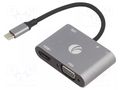 Adapter; OTG,USB 3.0,USB 3.1; nickel plated; 0.15m; black; PVC VCOM CU4511