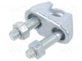 Rope clamp wire; steel; for rope; Ørope: 6mm; zinc OBO BETTERMANN OBO-5302064