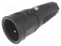 Connector: AC supply; female; socket; 2P+PE; 250VAC; 16A; for cable PCE 2410-SSW