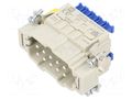 Connector: HDC; contact insert; male; 16A; 500V; Han® ES Press HARTING 09330102678
