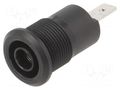 Connector: 4mm banana; socket; 24A; 1kV; black; nickel plated STÄUBLI BI-SLB4-F/A-21