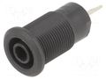 Connector: 4mm banana; socket; 24A; 1kV; Cutout: Ø12.2mm; black STÄUBLI BI-SLB4-F/N-21