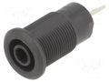 Connector: 4mm banana; socket; 1kV; 24A; Cutout: Ø12.2mm; black STÄUBLI BI-SLB4-F/N-21