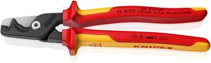 KNIPEX 95 18 225 StepCut® XL Cable shears with step cut insulating multi-component handle, VDE-tested burnished 225 mm 95 18 225 4003773089964