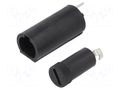 Fuse holder; THT; 5x20mm; 10A; thermoplastic; Pitch: 10mm; black ESKA 502810