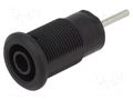 Connector: 4mm banana; socket; 24A; 1kV; black; nickel plated STÄUBLI BI-SLB4-R/N-21