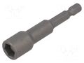 Screwdriver bit; 6-angles socket; HEX 9mm; Overall len: 66mm FELO FL03909010