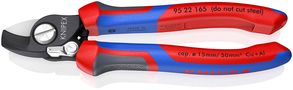 KNIPEX 95 22 165 Cable Shears with opening spring with comfort handles burnished 165 mm 95 22 165 4003773069812