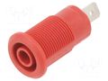 Connector: 4mm banana; socket; 24A; 1kV; Cutout: Ø12.2mm; red STÄUBLI BI-SLB4-F/N-22
