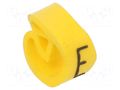 Markers; Marking: E; 4÷10mm; PVC; yellow; -30÷60°C; leaded; PA-2 PARTEX PA-20004AV40.E