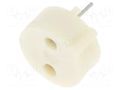 Fuse holder; THT; 6.3A; thermoplastic; 5.08mm; white; 250VAC; IP00 ESKA 886002