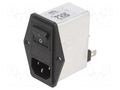 Connector: AC supply; socket; male; Inom: 2A; Ir: 373uA; 250VAC; 2mH SCHAFFNER FN284-2-06
