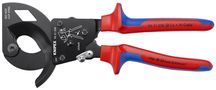 KNIPEX 95 31 250 Cable Cutter (ratchet action) with multi-component handles black lacquered 250 mm 95 31 250 4003773043935