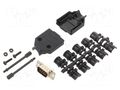 Connector: D-Sub; PIN: 9; plug; male; soldering; for cable; black ENCITECH DTPK-P-09-DBP-K