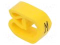 Markers; Marking: M; 8÷16mm; PVC; yellow; -30÷60°C; leaded; PA-3 PARTEX PA-30006AV40.M